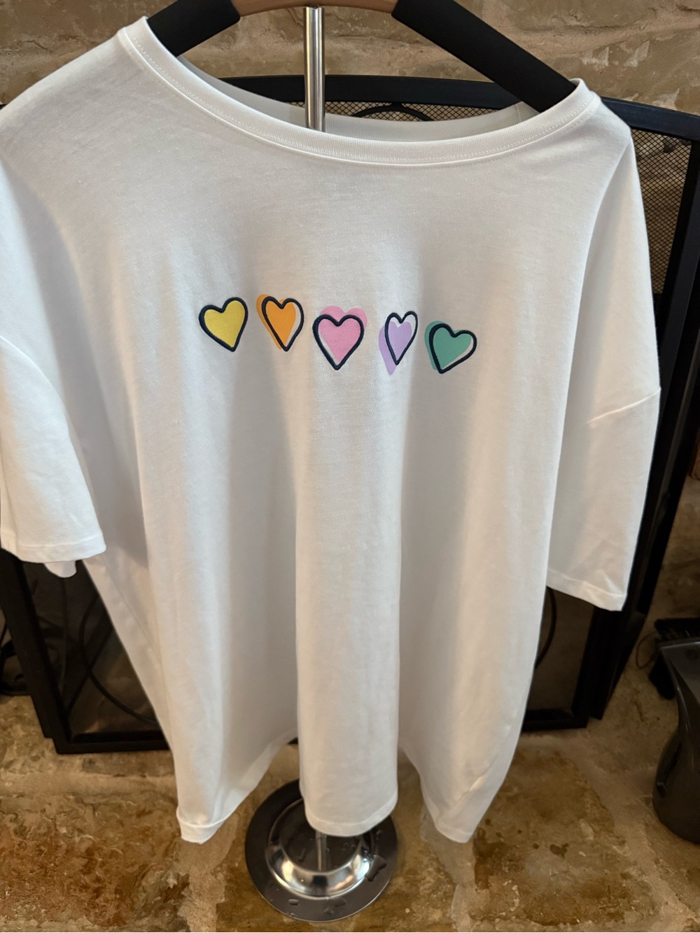 Roller Rabbit x Target Oversized Disco Hearts Short Sleeve Shirt